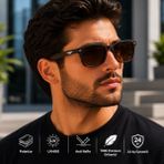 Exeline Col 119 Yeni Premium Seri Rb Model Polarize Erkek Güneş GÖZLÜĞÜ-POLARIZE-UV400-ANTI Refle 3 Lü Koruma 53*18*132 Ekartman - Kahverengi