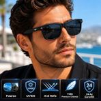 Exeline Col 119 Yeni Premium Seri Rb Model Polarize Erkek Güneş GÖZLÜĞÜ-POLARIZE-UV400-ANTI Refle 3 Lü Koruma 53*18*132 Ekartman - Siyah