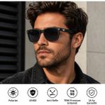 Exeline Col 121 Yeni Premium Seri Rb Model Polarize Erkek Güneş GÖZLÜĞÜ-POLARIZE-UV400-ANTI Refle 3 Lü Koruma 49*22*130 Ekartman - Siyah