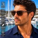 Exeline Col 150 Yeni Premium Seri Polarize Erkek Güneş GÖZLÜĞÜ-POLARIZE-UV400-ANTI Refle 3lü Koruma 55*18*132 Ekartman - Kahverengi