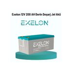Exelon 12 Volt 200 Amper Jel Akü Derin Döngü Deep Cycle Tka2705202402