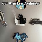Exelox Kedi Bıyığı Toplayıcı Vazolu Magnet Şekil Siyah Renkli Buzdolabı Süsü