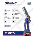 Exen Eng 624T-21V 4AH 200 mm Kömürsüz Şarjlı Zincirli Testere