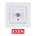 Exen Karell Beyaz Uydu Prizi Ekranlı (F Konnektör)