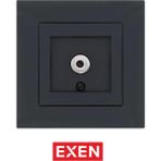 Exen Karell Füme Uydu Prizi Ekranlı (F Konnektör) - 1 Adet