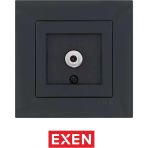 Exen Karell Füme Uydu Prizi Ekranlı (F Konnektör)