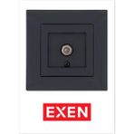 Exen Karell Füme Uydu Prizi (F Konnektör) - 1 Adet