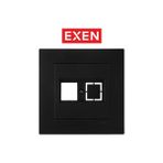 Exen Karell Metalik Siyah Data Priz Jaksız - 1 Adet