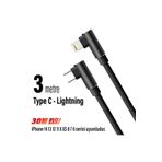 Exenar 3 Metre Uzun Type-C Şarj Kablosu İphone 14 13 12 11 Uyumlu Hızlı Şarj (Pro Pro Max Plus Uyumlu)