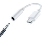 Exenar Samsung A53 A54 A55 A56 Uyumlu Type C 3.5mm Çevirici Jack Aparat Kulaklık Dönüştürücü Type-C - Beyaz