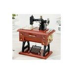 EXENET Nostaljik Dikiş Makinesi Müzik Kutusu Klasik Kurmalı Retro Antika Dekoratif Sanat Tasarımı Hediyelik