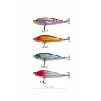 Exent, 4 Adet 8 Gr. 7,5 Cm 6 Kancalı Suni Balık Yemi, Rapala-Gerçek Görünümlü Suni Yem