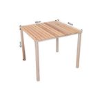 Exent Ahşap Kamp Masası, Balkon Bahçe Plaj Piknik Sehpası, Kamp Sehpası-60x60 Yükseklik: 50 cm