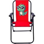 Exent Baby Dinazor 2-6 Yaş Kırmızı Çocuk Piknik Sandalyesi, Çocuk Kamp Sandalyesi