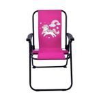 Exent Rainbow Unicorn 2-6 Yaş Lüx Çocuk Piknik Sandalyesi-mini Kamp Sandalyesi-pembe Çok Renkli