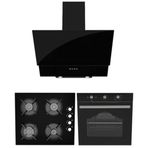 Exep City Lux ED402 - EO320 - 615TD 3'lü Siyah Ankastre Set