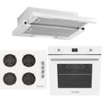 Exep Trea Beyaz 3 Lü Ankastre Set E4E-EO320-EF260 A+ Enerji Sınıfı Modern Mutfak Uyumlu