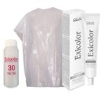 Exicolor 30 Volüm Peroksit + Boya Naylonu + 60 ml Lila Gümüş Tüp Saç Boyası