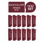Exicolor 6.7 Çikolata Kahve Saç Boyası 60 ml 12'li Set