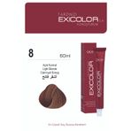 Exicolor 8 AÇIK KUMRAL Kalıcı Krem Saç Boyası 60ml