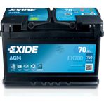 Exide 12 V 70 Ah Agm Start-Stop 760 A (En) Akü