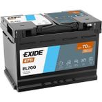 ExideExıde EL700 12V 70Ah 760A Start Stop Efb Akü (Üretim Tarihi:2025)