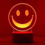 EXIGENT Mutlu Yüz 3D Akrilik LED Lamba Gece Işığı Yanıp Sönen Serin (SmileLamp)