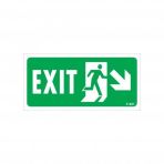 Exit Sağ Aşağı Uyarı Levhası 17,5x25 Kod957