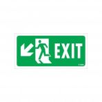 Exit Sol Aşağı Uyarı Levhası 17,5x25 Kod958