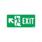 Exit Sol Yukarıı Uyarı Levhası 17,5x25 Kod960
