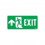 Exit Yukarı Sol Ok İşaretli Uyarı Levhası 17,5x25 Kod956