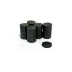 Exiz Ticaret 100 Adet 15 mm x 3 mm Yuvarlak Kömür Mıknatısı-Duvar Süsü - Nikah Şekeri - Deney Malzemesi Mıknatıs