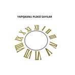 EXİZ TİCARET Pleksi Rome Rakamları,Duvar saati Rome ramları 3,5 cm Yapışkanlı Pleksi Sayılar