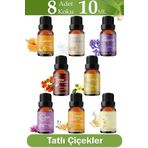exocare 8 li Set9 Esansiyel Uçucu Buhurdanlık Yağı Difüzör Esansı oda parfümü ve banyo kokusu 8x10ml