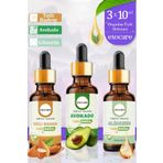 exocare AVAKADO TATLI BADEM GLİSERİN %100 Doğal Sertifikalı Bitkisel Uçucu Tıbbi Yağ Cam Damlalıklı 3x10ml