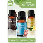 exocare BebekKokusu, Vanilya, Çikolata Esansiyel Buhurdanlık Difüzör Yağı,oda ve banyo parfümü,Kokus 10ml