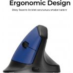 Exonix M1688 Ergonomik Dikey Mouse - Mavi