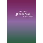 Expense Journal & Gas Log: Green-Purple