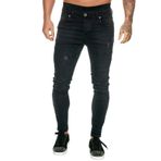 Expeum Kot pantolon pantolon kot yırtık mavi elastik sıkı uydurma düşük bel sokak moda Commuting erkekler için, siyah, 3XL-4XL