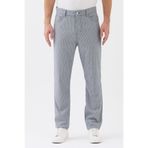 EXPIER Erkek Gabardin Çizgili Pamuklu Regular Fit Rahat Kesim Mavi Pantolon ART-011