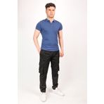 EXPIER Erkek Kargo Cep Yandan Cepli Beli Lastikli Regular Fit Pantolon