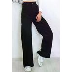 Exporanto Sslş23 Ronja 90's Kadın Siyah Salaş Likralı Süper Yüksek Bel 90's Denim Kot Pantolon Jeans