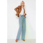 Exporanto TYC00451478080 Elena Power Likralı Kadın Açık Kar Yüksek Salaş Paça Jeans Kot Palazzo Pantolon