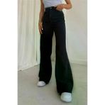 Exporanto TYCC39YVHN170480259752446 Extra Yüksek Bel Salaş Paça Kadın Siyah Denim Kot Jean