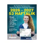 Express 2026-2027 Takvim A4 Ebat 53 Haftalık Planlayıcı Green Leaf