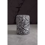 Express Mobilya Zebra Desenli Silindir Puf