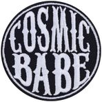 EXPRESS-STICKEREI Festival yaması "COSMIC BABE" Patch Lady Biker Bad Girl Psychedelic Biker Ütüleme / Ütü resimleri Deri ceketler/dış mekan / kot pantolonlar/ceketler / çantalar için uygulama, 75 x 75 mm