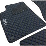 ExpressTr Oto Halı Paspas Seti Audi A4 Serisi Modelleri Uyumlu Sline Sport Kaymaz & Şık Tasarım - Audi A4 2008-2015 - Mavi
