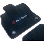 ExpressTr Oto Halı Paspas Seti Audi A4 Serisi Modelleri Uyumlu Sline Sport Kaymaz & Şık Tasarım - Audi A4 2008-2015 - Siyah - Gri