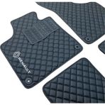ExpressTr Oto Halı Paspas Seti Renault Clio Serisi Modelleri Uyumlu Sport Kaymaz & Şık Tasarım - Renault Clio 3 2005-2011 - Siyah - Beyaz